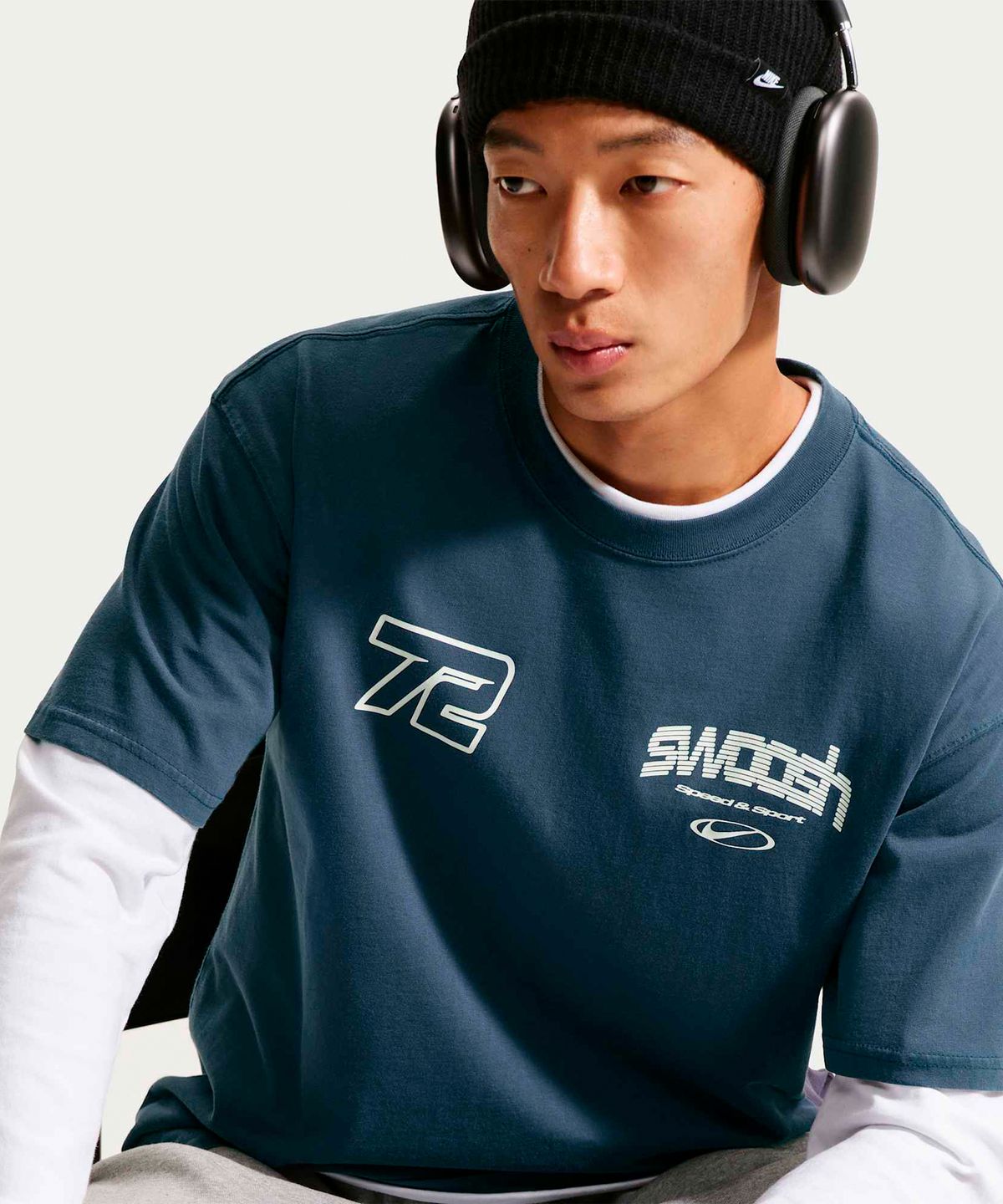 나이키(NIKE) 스포츠웨어 티셔츠 M - 썬더 블루 / IM3778-437