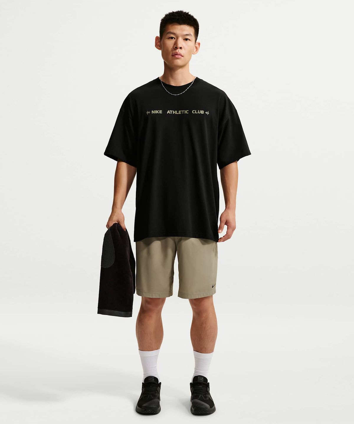 나이키(NIKE) N.A.C. 오버사이즈 티셔츠 M - 블랙:더스티 올리브 / IM6140-010