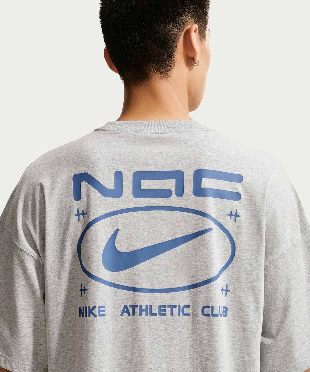 나이키(NIKE) N.A.C. 오버사이즈 티셔츠 M - 라이트 스모크 그레이:헤더:인디고 스톰 / IM6140-077