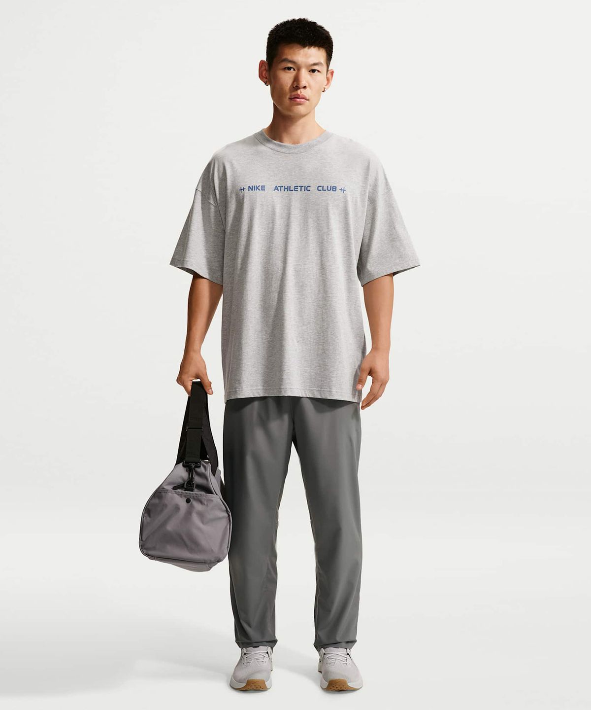 나이키(NIKE) N.A.C. 오버사이즈 티셔츠 M - 라이트 스모크 그레이:헤더:인디고 스톰 / IM6140-077