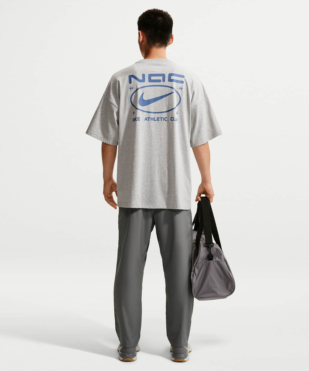 나이키(NIKE) N.A.C. 오버사이즈 티셔츠 M - 라이트 스모크 그레이:헤더:인디고 스톰 / IM6140-077