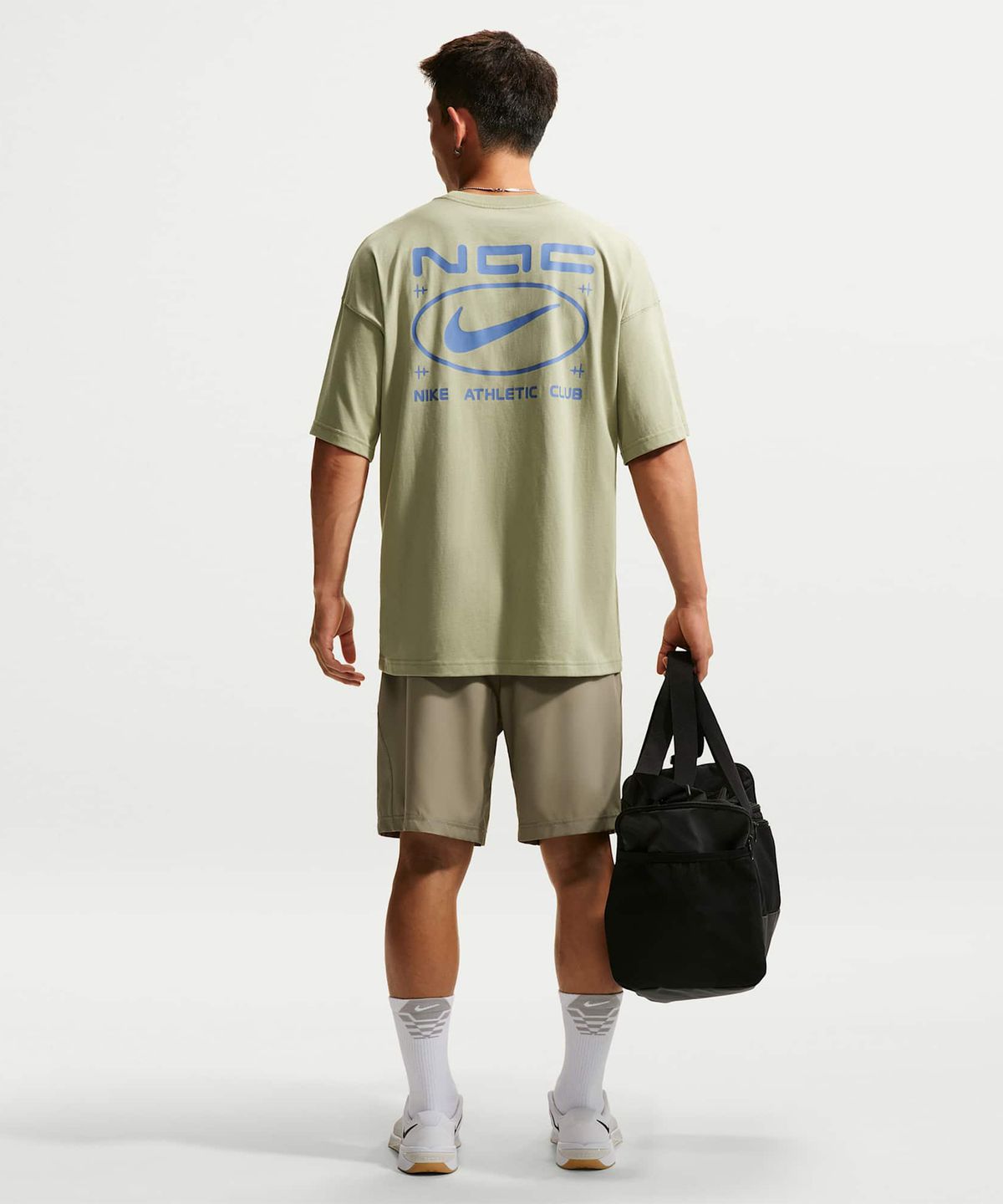 나이키(NIKE) N.A.C. 오버사이즈 티셔츠 M - 더스티 올리브:인디고 스톰 / IM6140-377