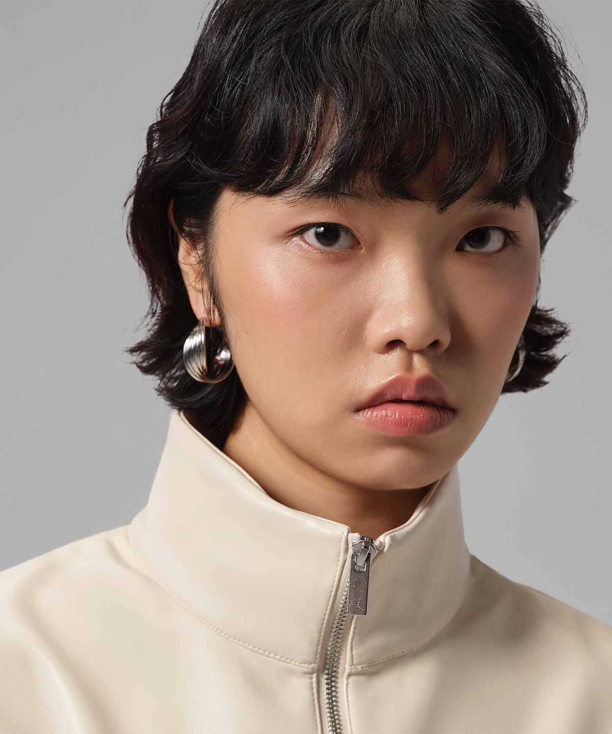 나이키(NIKE) 조던 플라이트 인조 가죽 재킷 W - 펄 화이트 / IM6813-272
