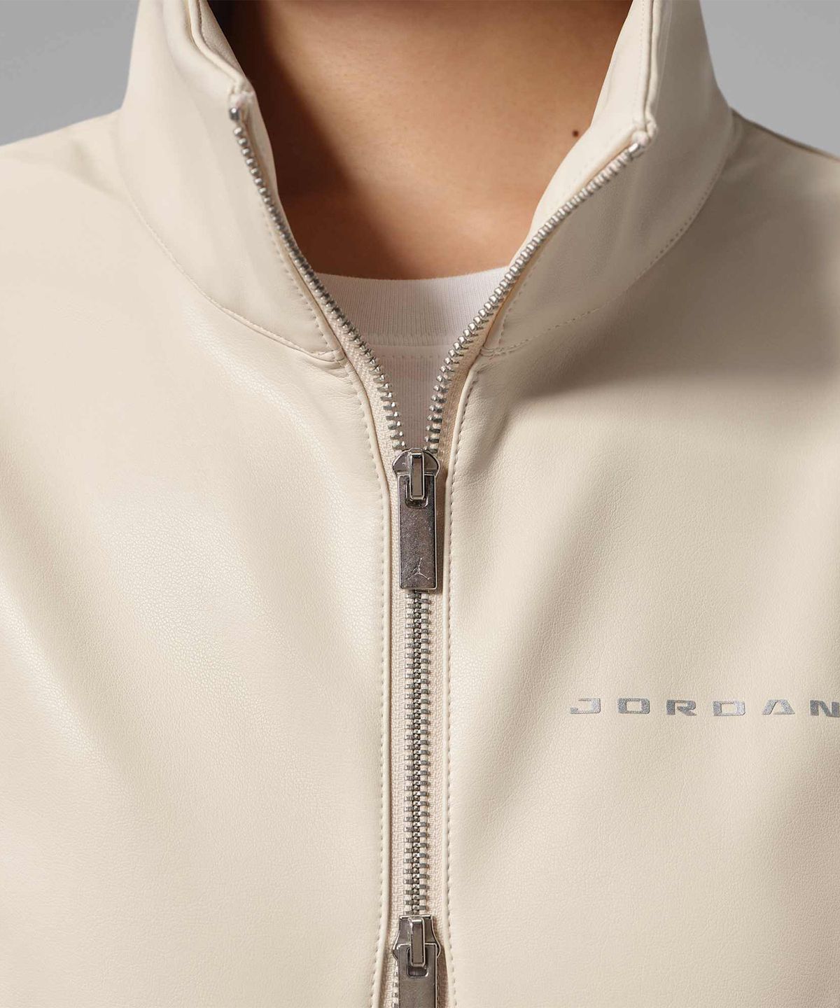 나이키(NIKE) 조던 플라이트 인조 가죽 재킷 W - 펄 화이트 / IM6813-272