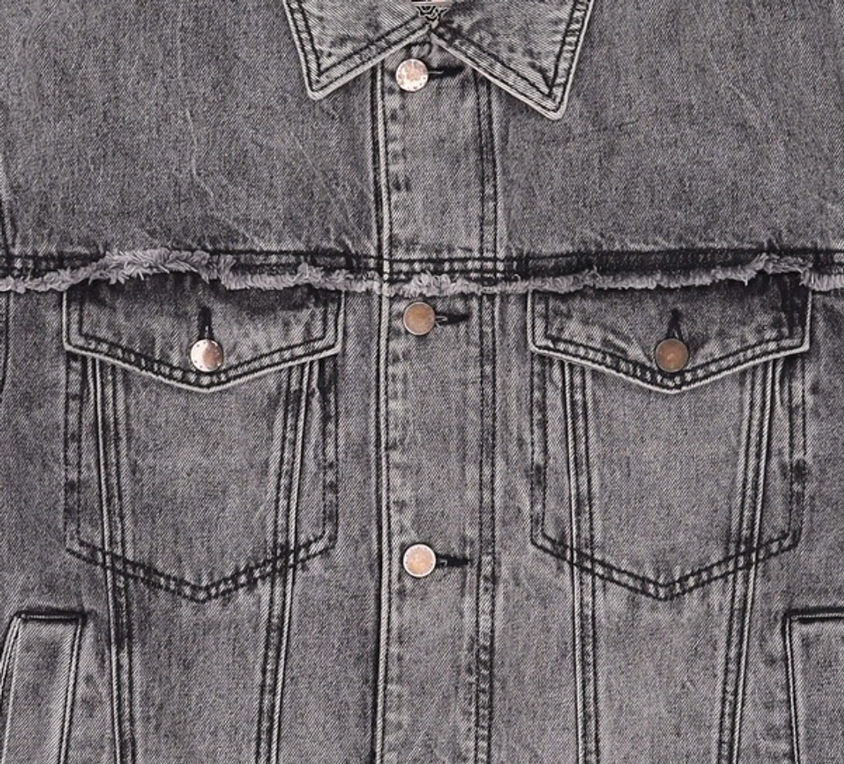 마틴플랜(MARTIN PLAN) Loose Out Denim Jacket - BLACK 100