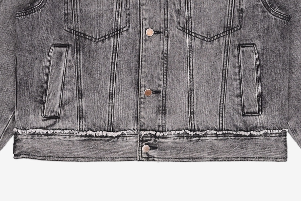 마틴플랜(MARTIN PLAN) Loose Out Denim Jacket - BLACK 100
