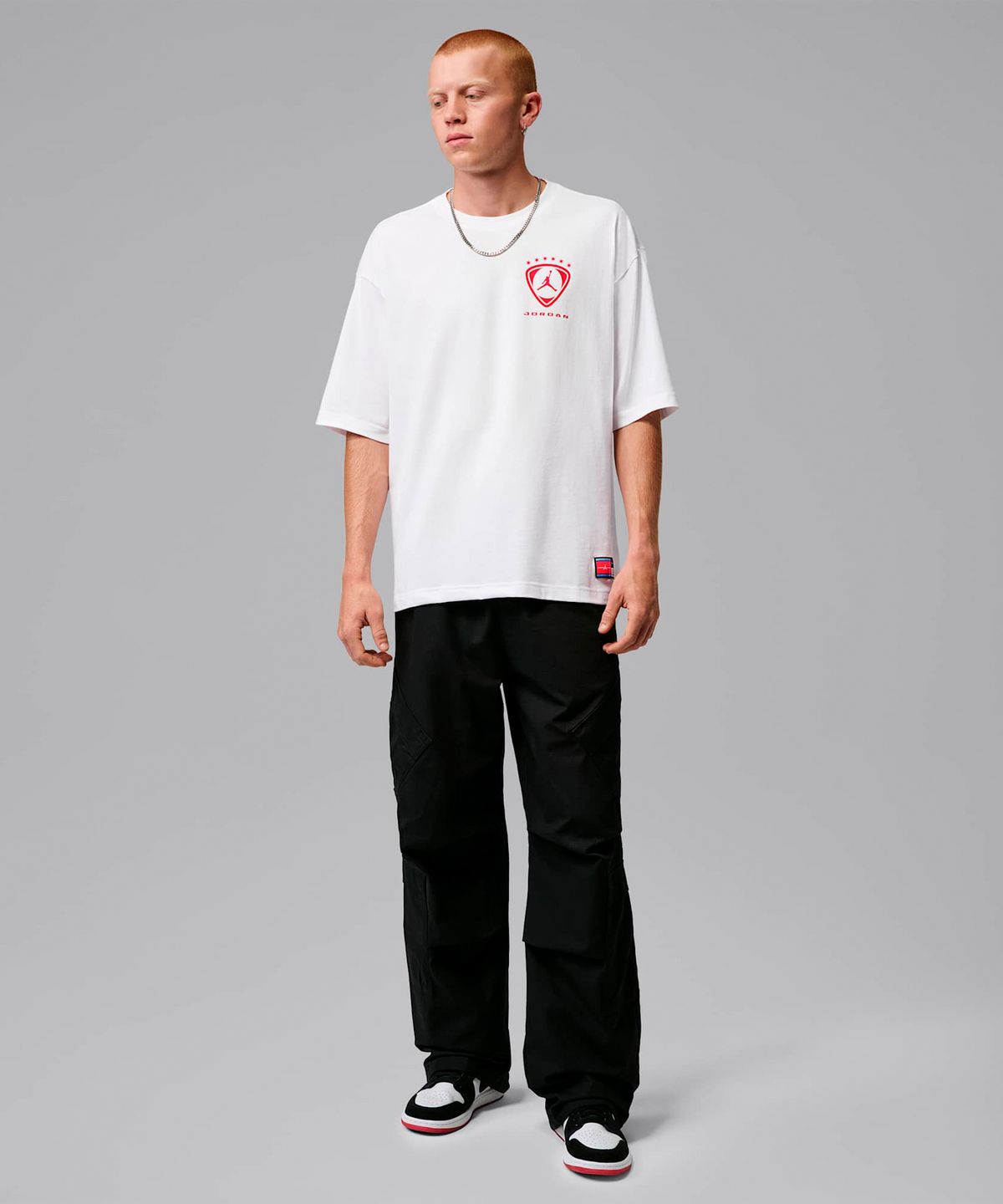 나이키(NIKE) 조던 브루클린 티셔츠 M - 화이트:유니버시티 블루 / IO0010-100