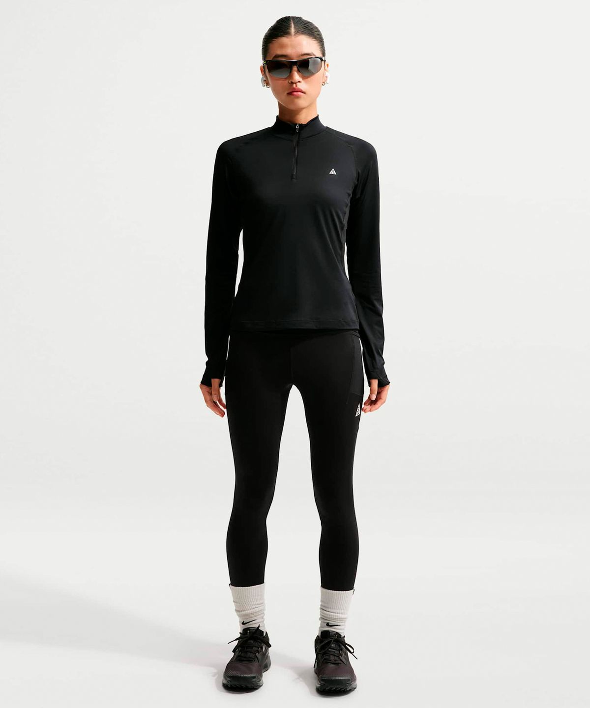 나이키(NIKE) ACG 와일드씨 드라이 핏 쿼터집 긴소매 하이킹 탑 W - 블랙:서밋 화이트 / IQ6323-010