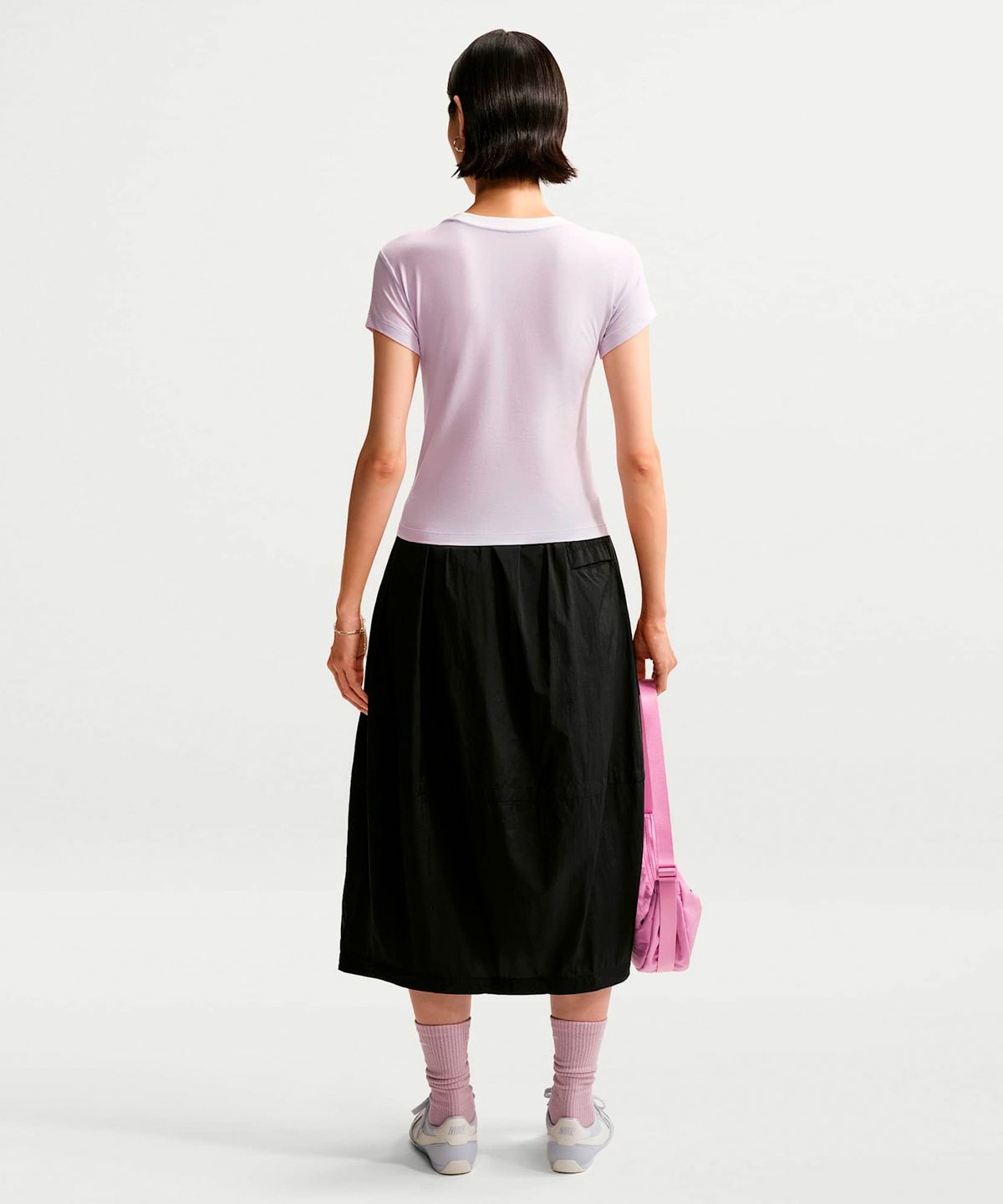 나이키(NIKE) 스포츠웨어 칠 니트 티셔츠 W - 블리치트 라일락 / IW0943-583