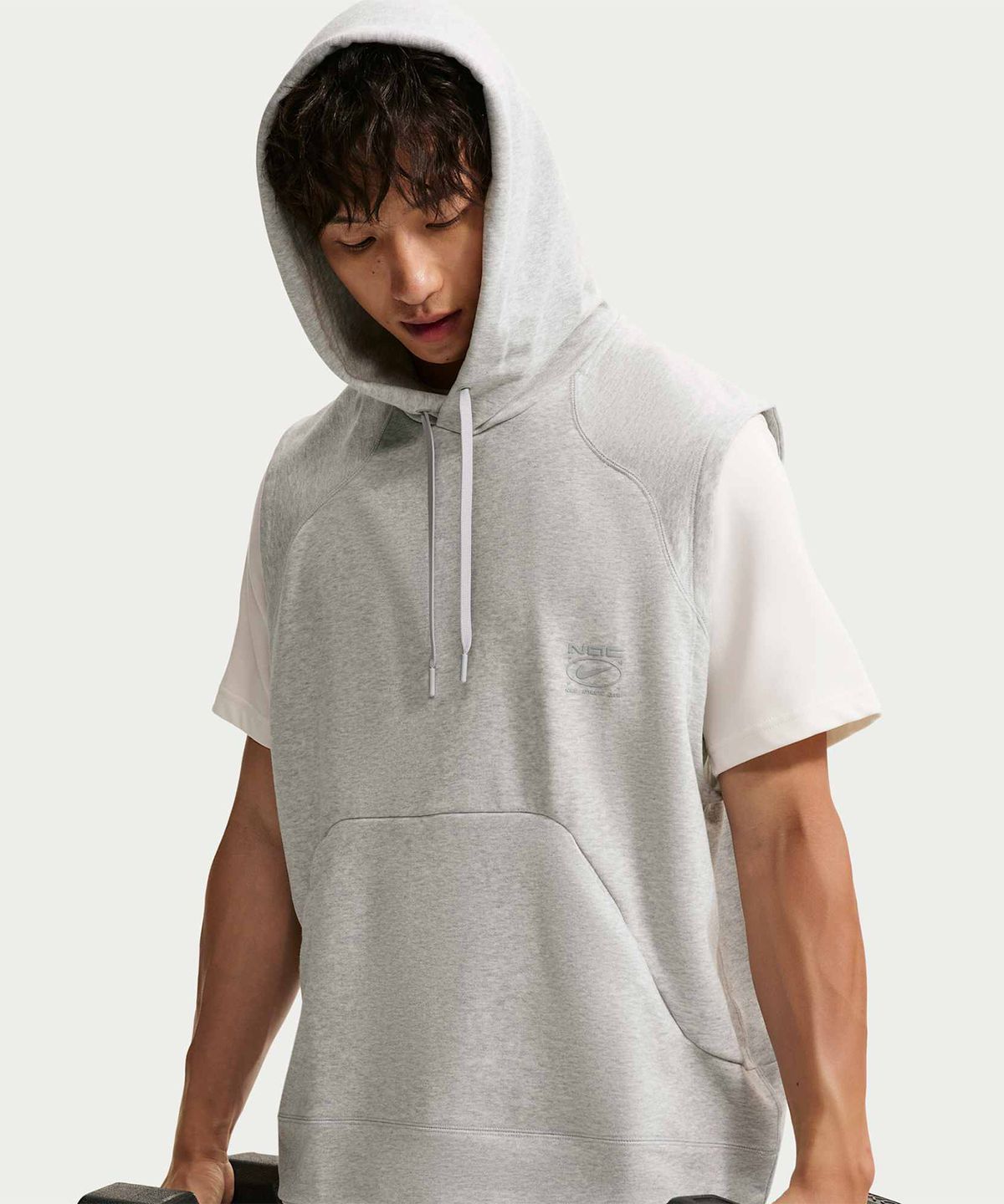 나이키(NIKE) N.A.C. 드라이 핏 플리스 민소매 트레이닝 후디 M - 라이트 스모크 그레이:헤더:라이트 스모크 그레이 / IQ5552-077