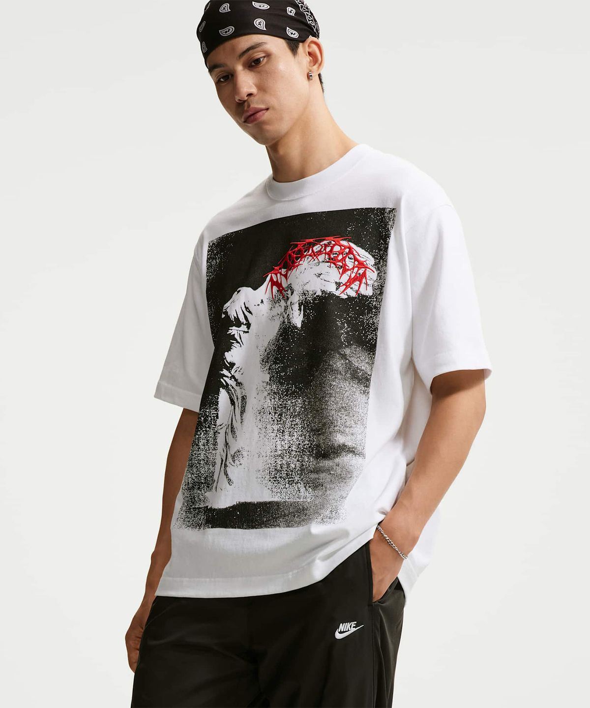 나이키(NIKE) 유어 메시지 히어 티셔츠 M - 화이트 / IQ5863-100