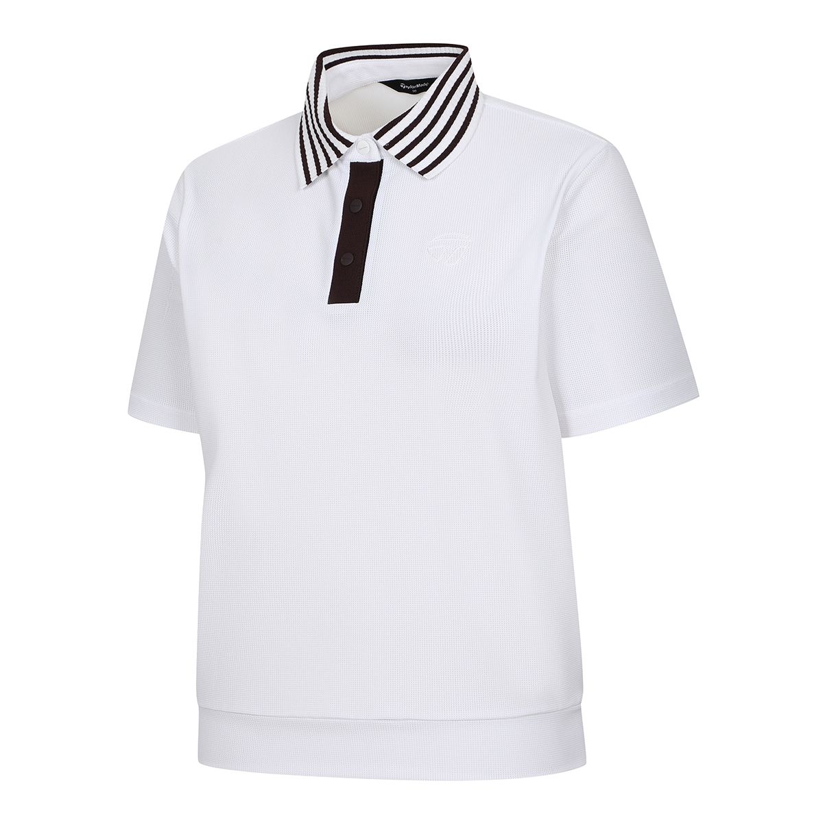테일러메이드 어패럴(TAYLORMADE APPAREL) 26SS 여성 니트 카라 포인트 반팔 티셔츠 TT6-64HG42-100