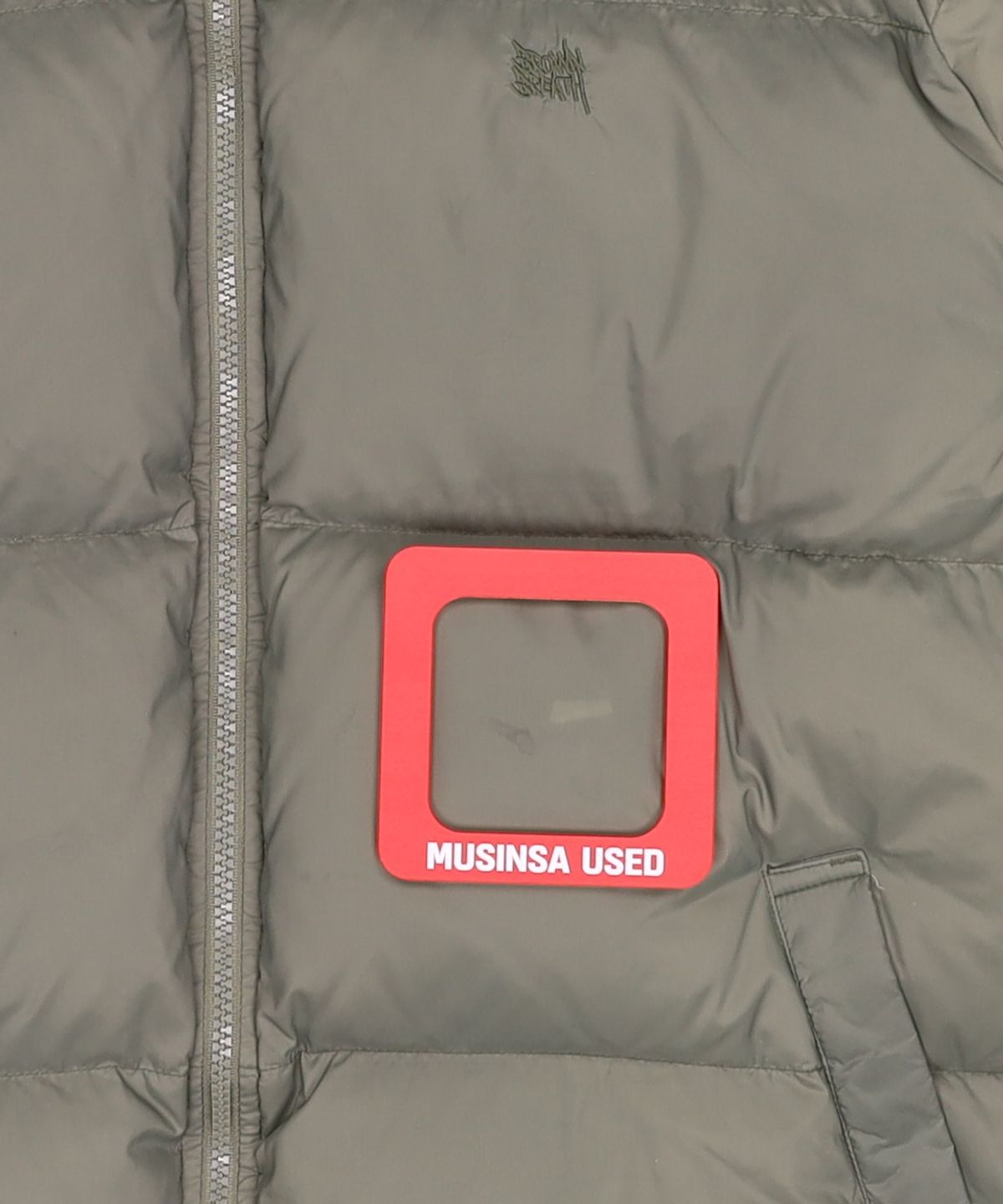 브라운브레스(BROWNBREATH) TAG SHORT DOWN PUFFER - KHAKI L