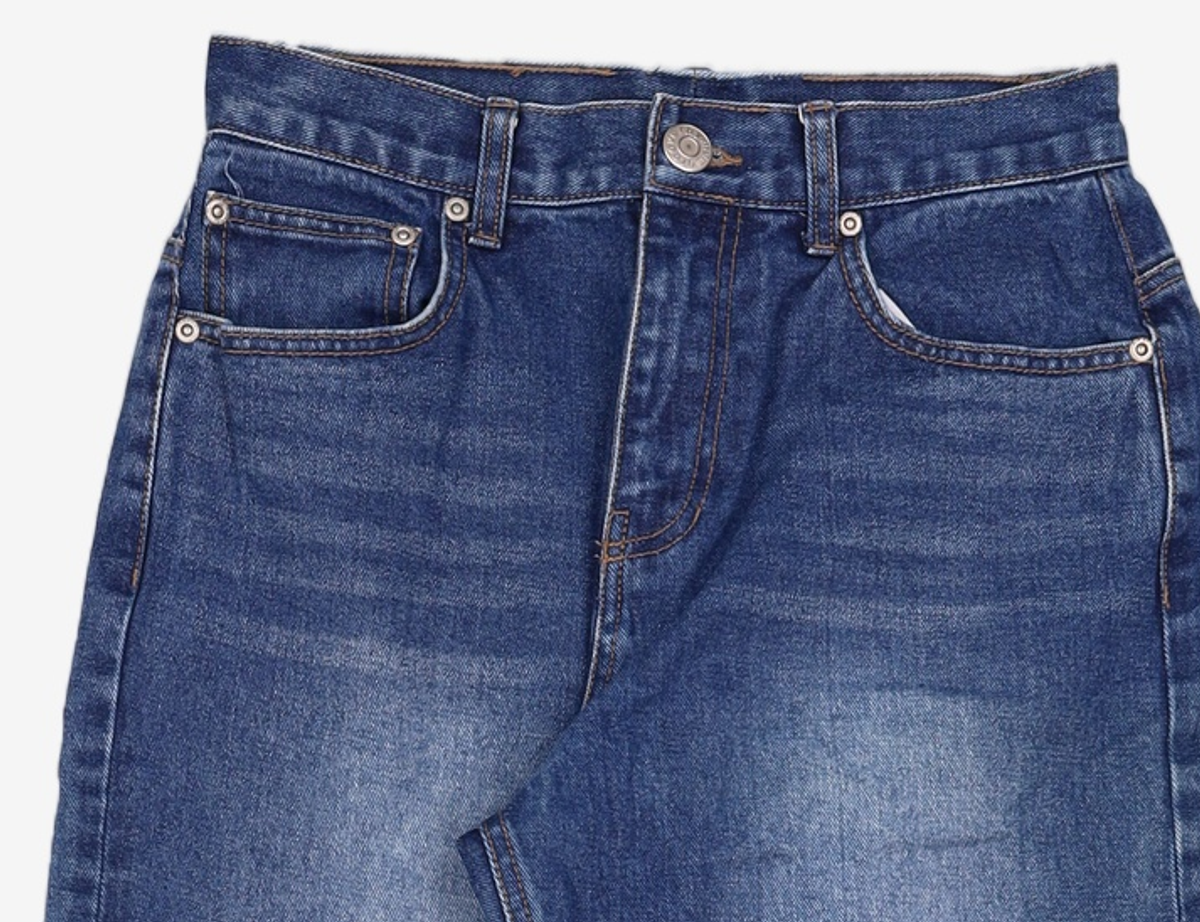 그루브라임(GROOVE RHYME) DENIM WIDE PANTS (LRSFDDW715M) M
