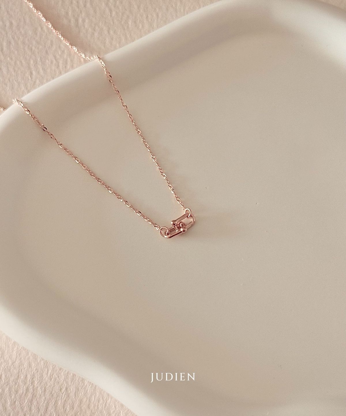주디엔(JUDIEN) 14k 18k 볼 링크 꼬임 체인 목걸이