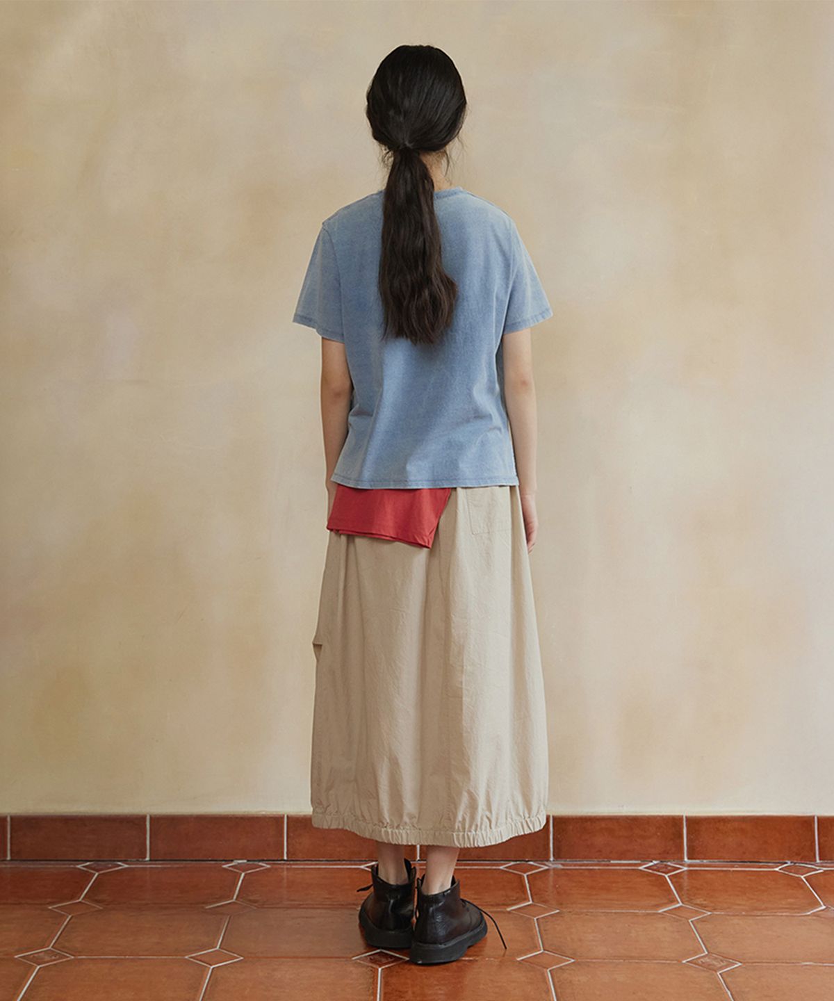 모노크롬(MONOCHROME) aube string skirt (beige)