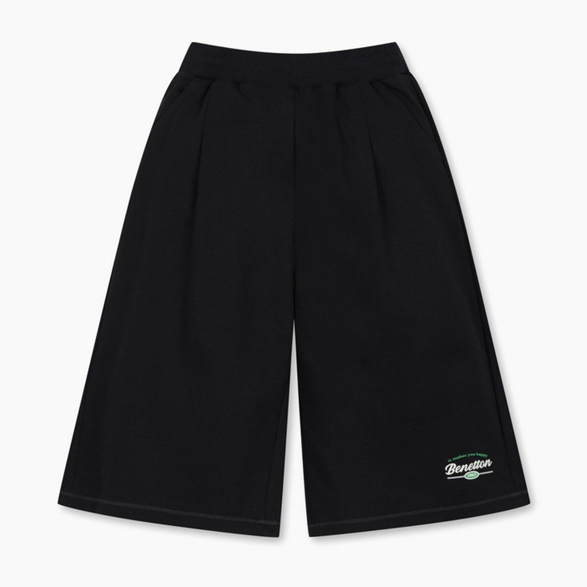 베네통키즈(BENETTONKIDS) [Online Exclusive] 7부 버뮤다 팬츠_QASP01641BK