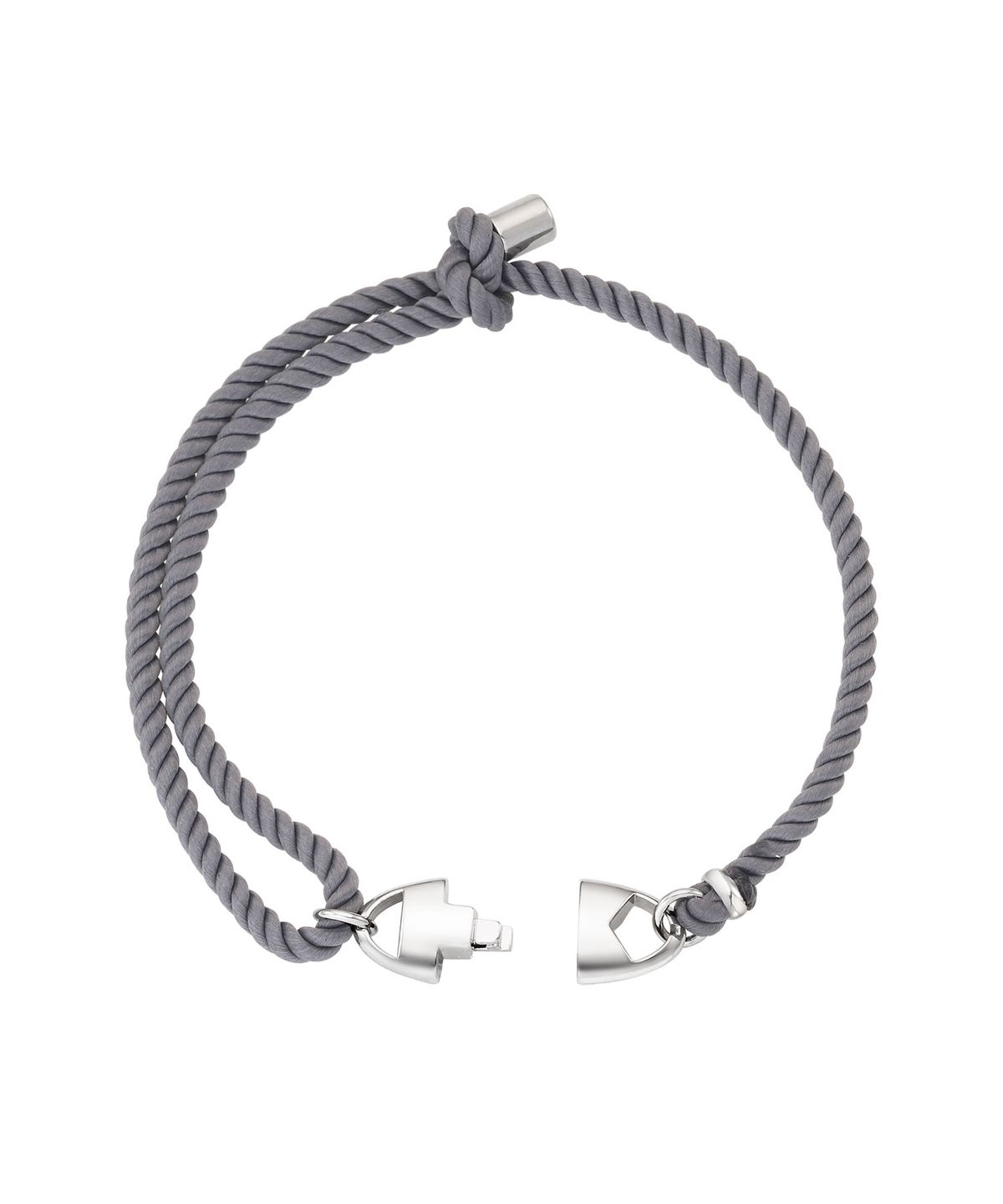 카인드오브(KINDOF) 엠블럼락 로프 팔발찌_그레이 Emblem Lock Rope Bracelet_gray