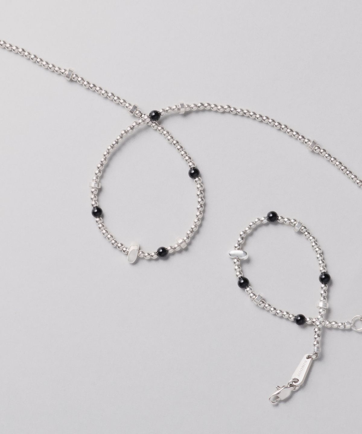 카인드오브(KINDOF) 샤인 비드 목걸이_실버 Shine beads Necklace_silver