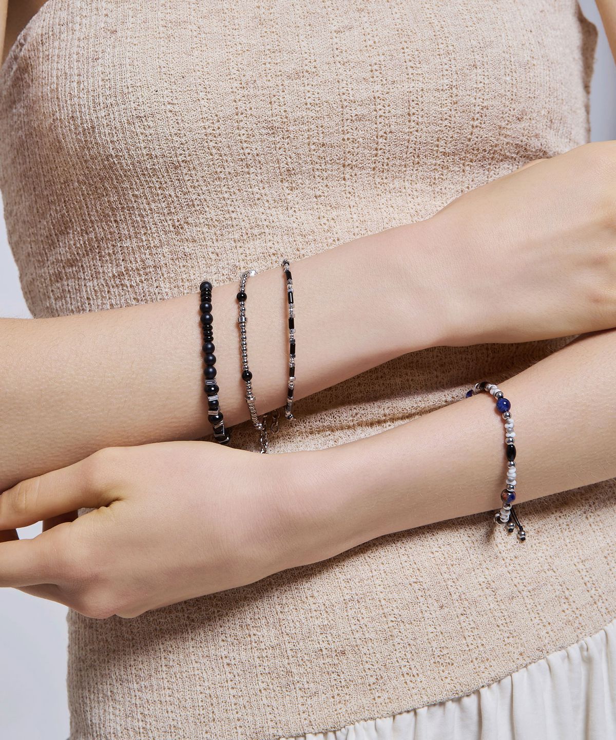 카인드오브(KINDOF) 데인 비드팔찌_블랙 Dane beads bracelet_black