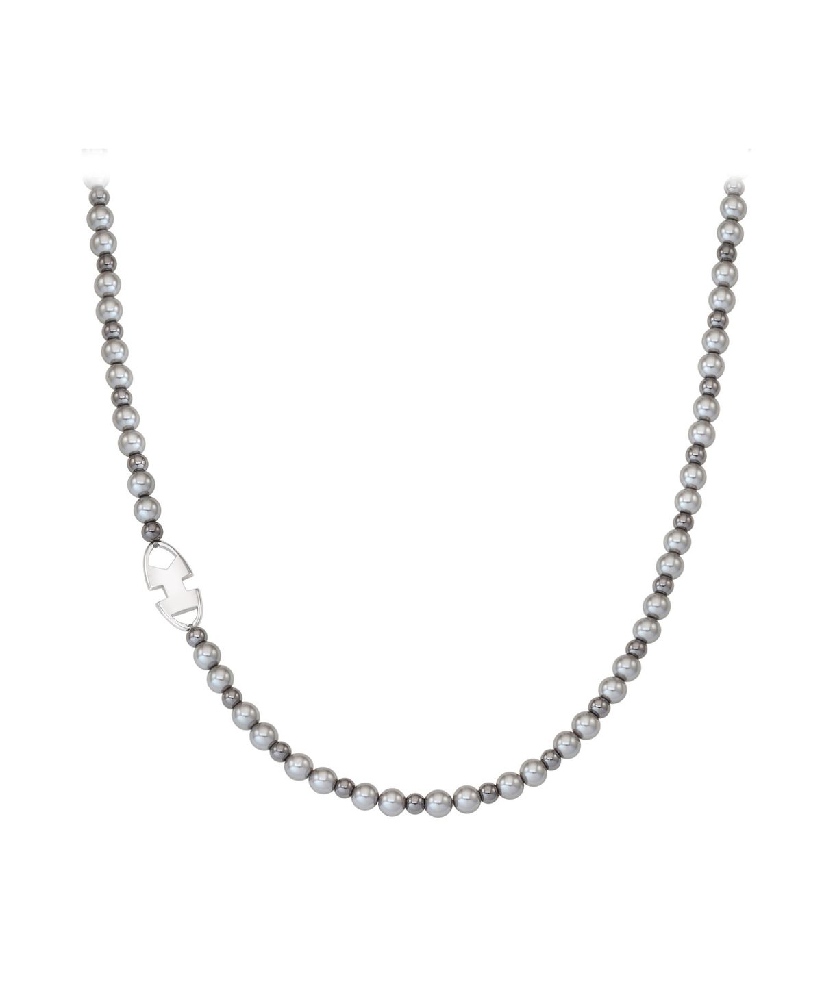 카인드오브(KINDOF) 엠블럼 진주 목걸이_그레이 Emblem pearl Necklace_ Gray