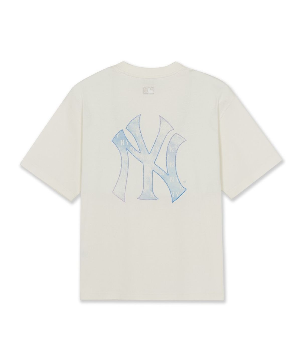 엠엘비(MLB) 모노그램 그라데이션 빅럭스 세미 오버핏 반팔 티셔츠 NY (Cream)