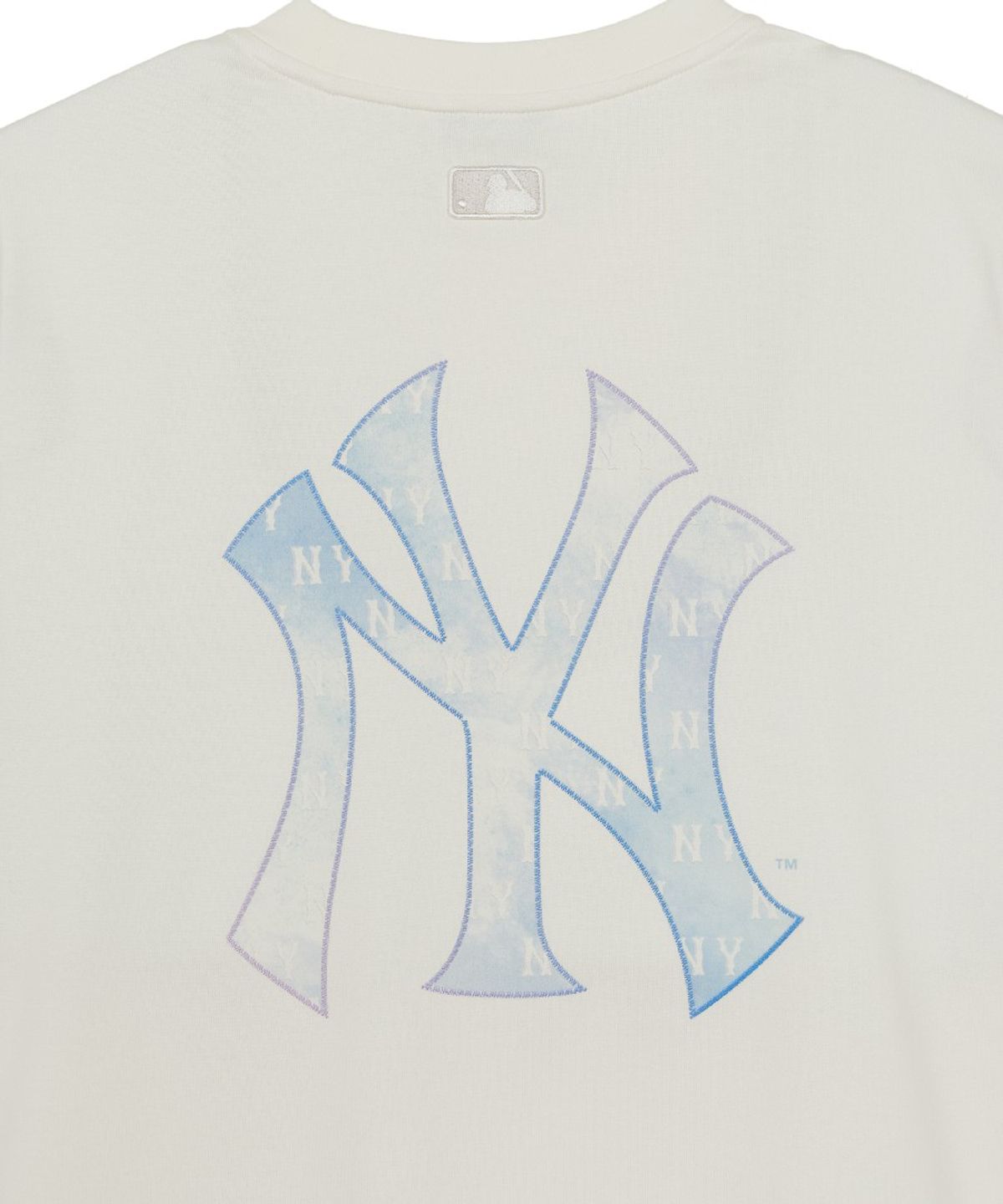 엠엘비(MLB) 모노그램 그라데이션 빅럭스 세미 오버핏 반팔 티셔츠 NY (Cream)