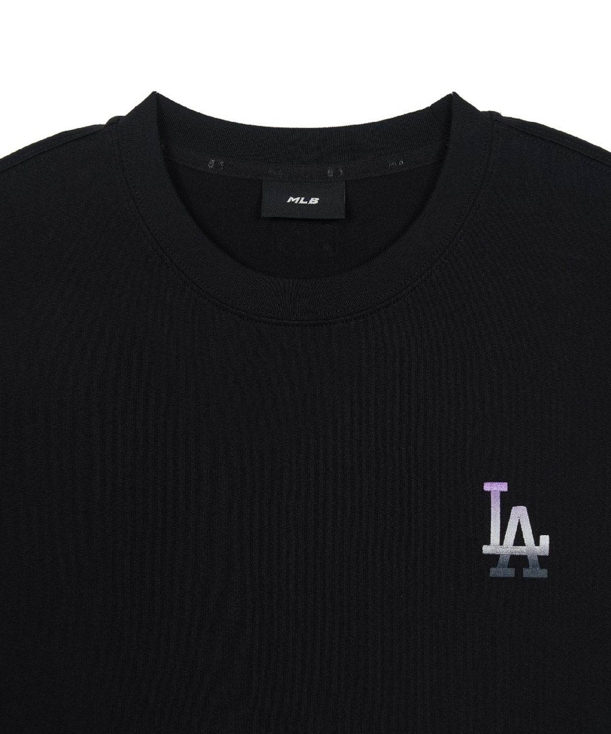 엠엘비(MLB) 모노그램 그라데이션 빅럭스 세미 오버핏 반팔 티셔츠 LA (Black)