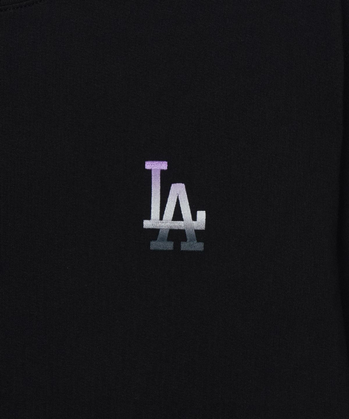 엠엘비(MLB) 모노그램 그라데이션 빅럭스 세미 오버핏 반팔 티셔츠 LA (Black)