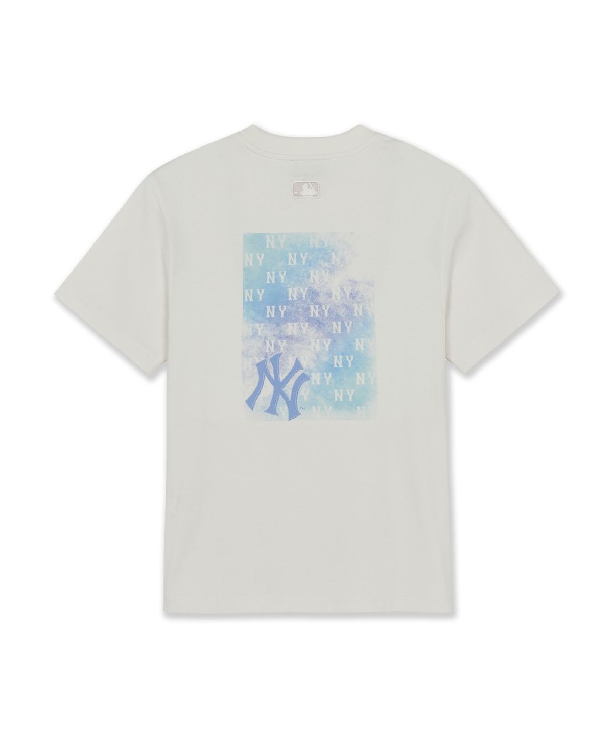엠엘비(MLB) 모노그램 그라데이션 모노티브 세미 오버핏 반팔 티셔츠 NY (Ivory)