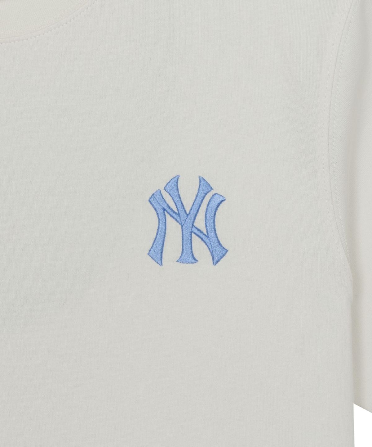 엠엘비(MLB) 모노그램 그라데이션 모노티브 세미 오버핏 반팔 티셔츠 NY (Ivory)