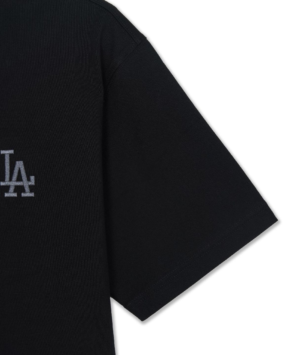 엠엘비(MLB) 모노그램 그라데이션 모노티브 세미 오버핏 반팔 티셔츠 LA (Black)