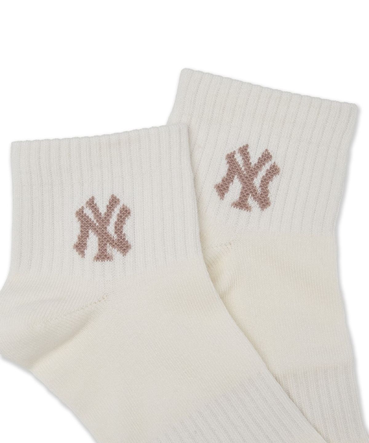 엠엘비(MLB) 스몰 로고 발목 양말 3족세트 MLB (Cream)