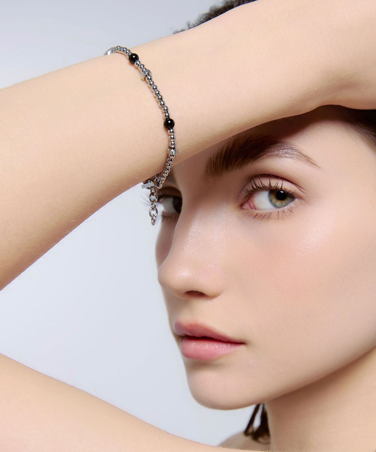 카인드오브(KINDOF) 샤인 비드 팔찌_실버 Shine beads Necklace_silver