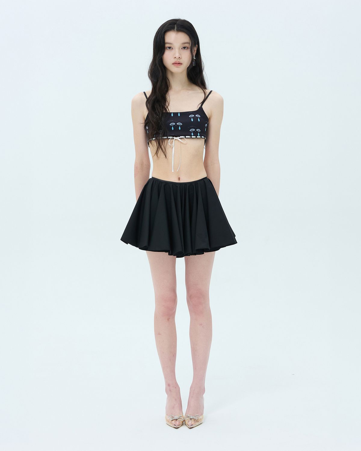 러뷰이(LOVUEE) 멀티서클 스커트 블랙