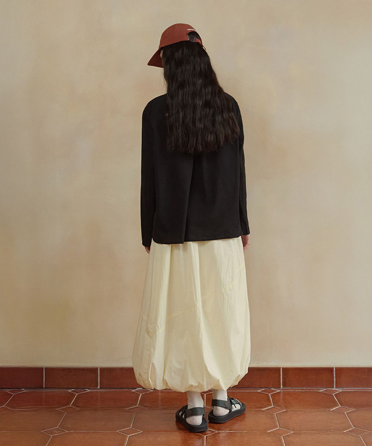 모노크롬(MONOCHROME) rir volume skirt (yellow)