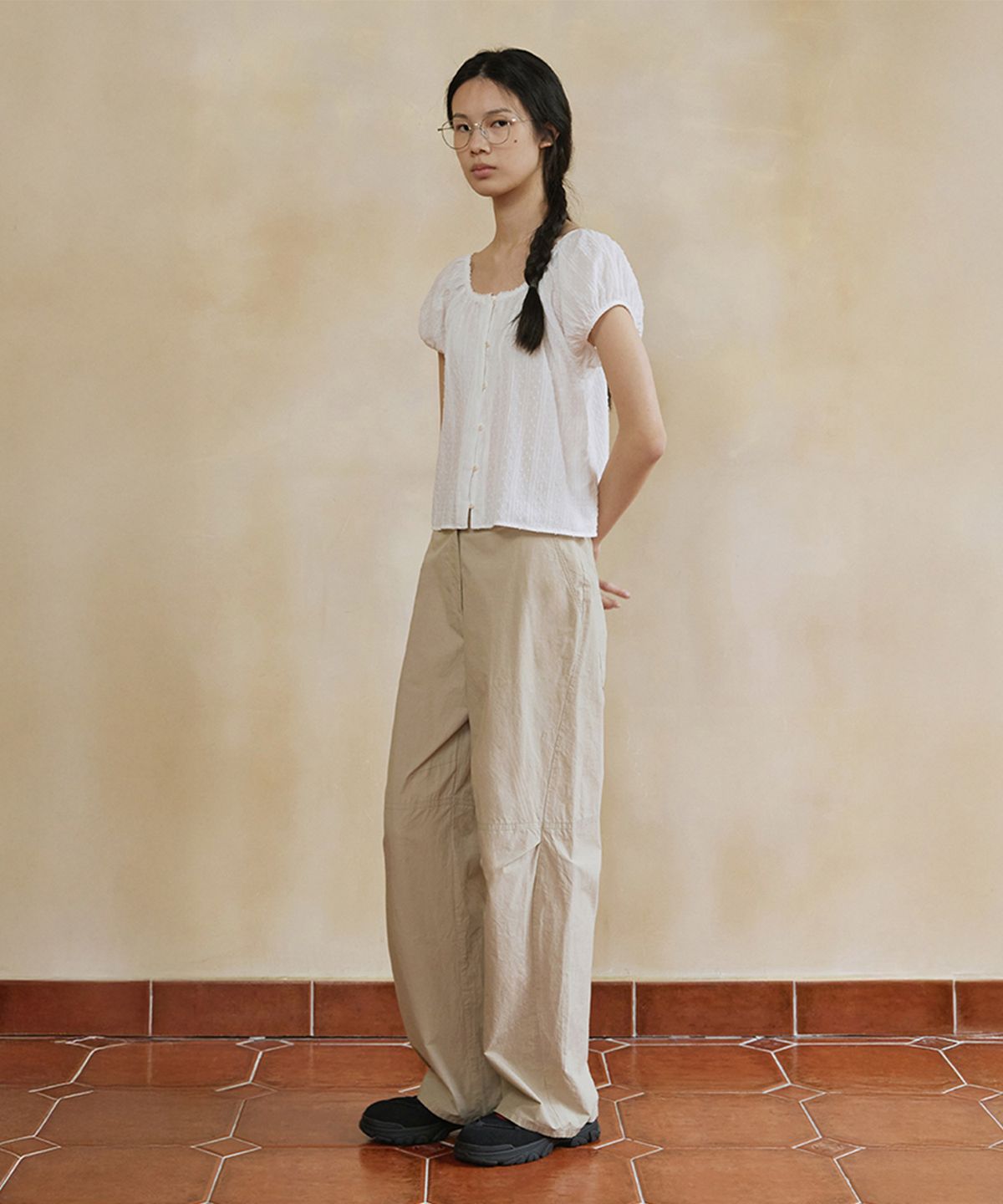 모노크롬(MONOCHROME) [online exclusive] lasse blouse (white)