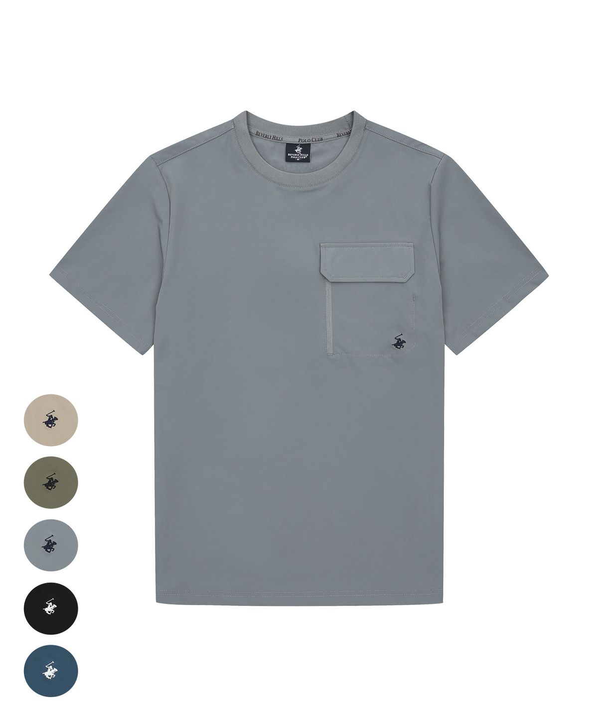 비버리힐스 폴로클럽(BHPOLOCLUB) 남성 에어 스트레치 포켓 반팔 티셔츠 5Color TS183
