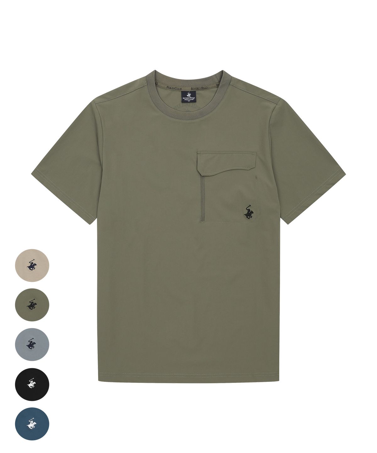 비버리힐스 폴로클럽(BHPOLOCLUB) 남성 에어 스트레치 포켓 반팔 티셔츠 5Color TS183