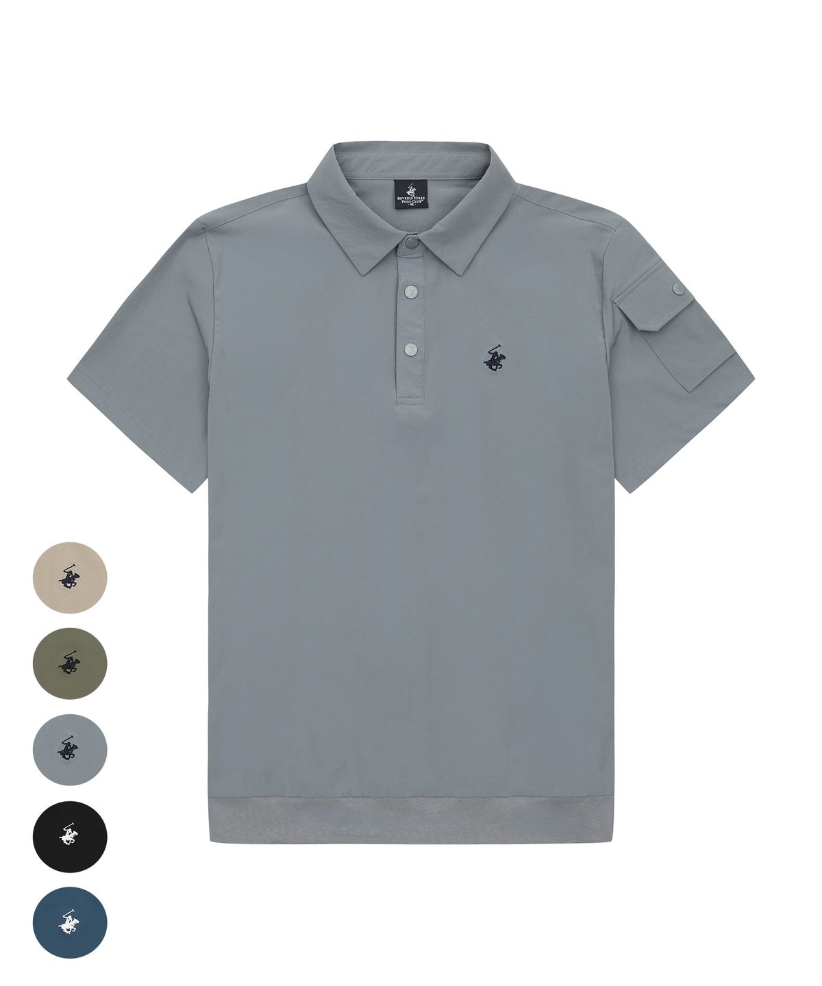 비버리힐스 폴로클럽(BHPOLOCLUB) 남성 에어 스트레치 스냅 카라 티셔츠 5Color TS181