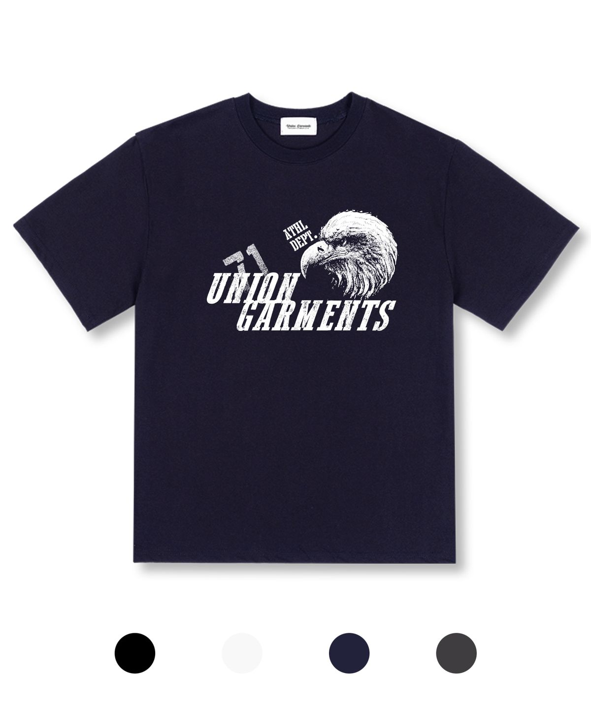 유니온가먼츠(UNION GARMENTS) 가먼츠이글 오버핏 반팔 티셔츠 4COLOR
