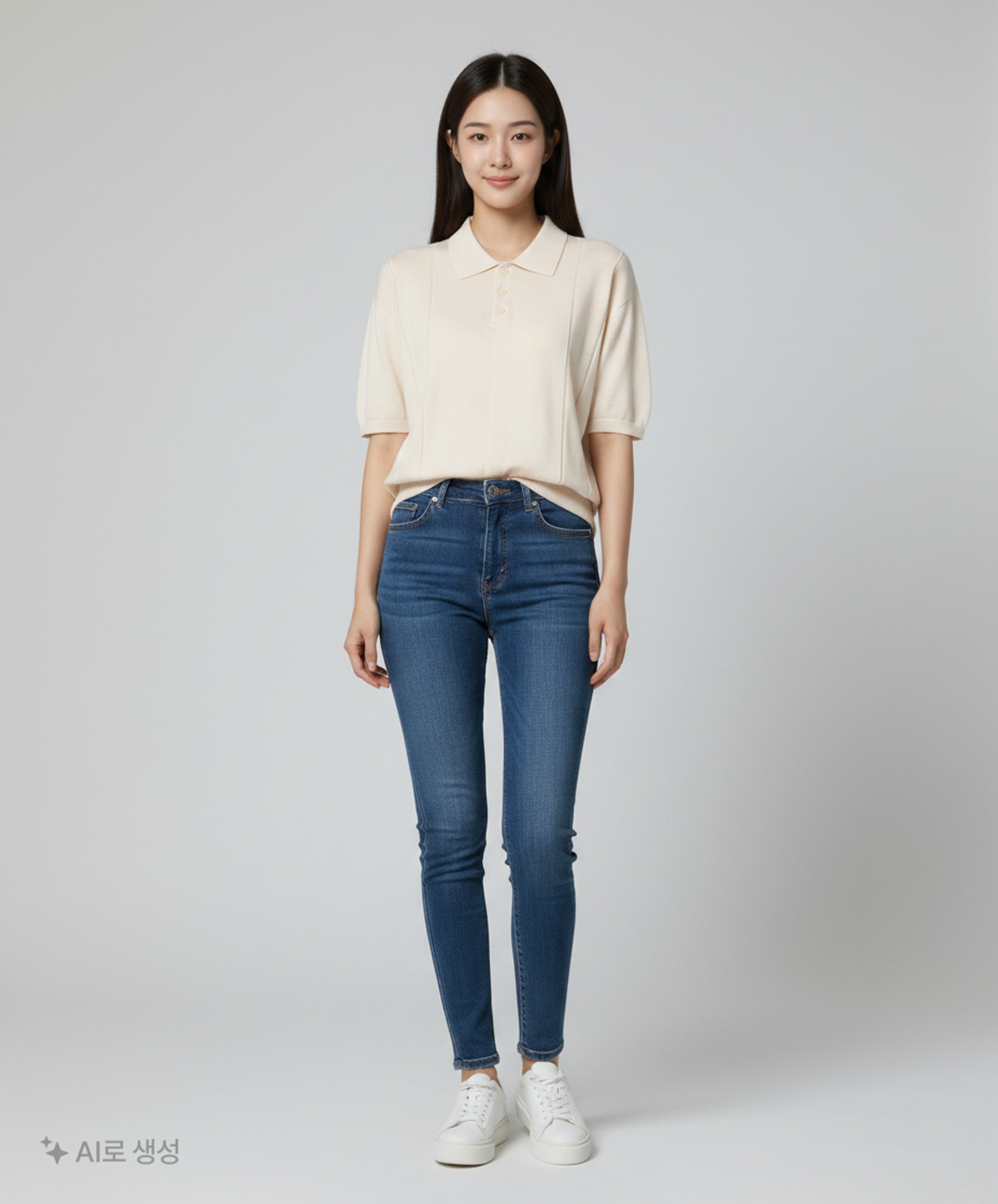 어반디타입(URBANDTYPE) 카라 반팔 니트_아이보리_KN086 2