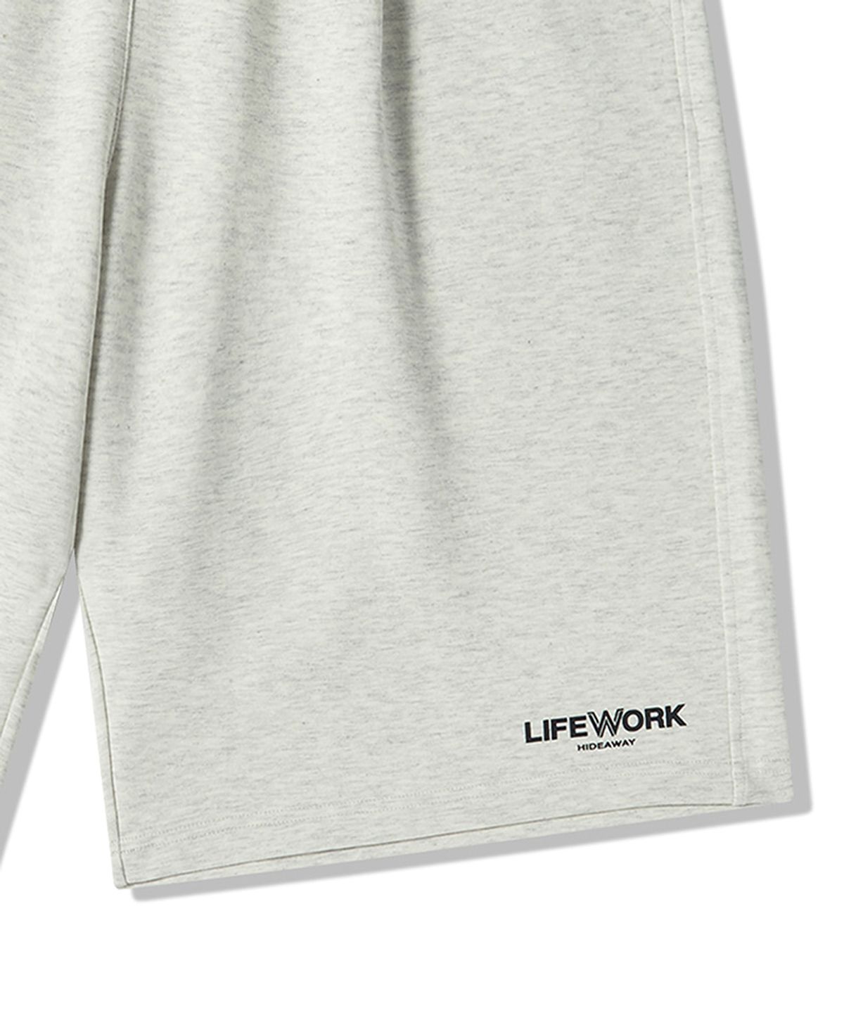 라이프워크(LIFEWORK) 레더 볼륨 와펜 숏 팬츠
