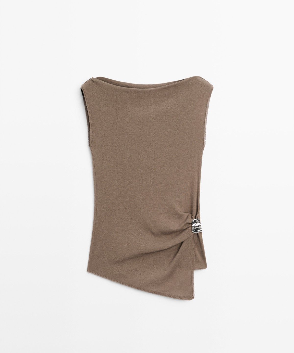 마시모두띠(MASSIMO DUTTI) 100% 코튼 니트 탑