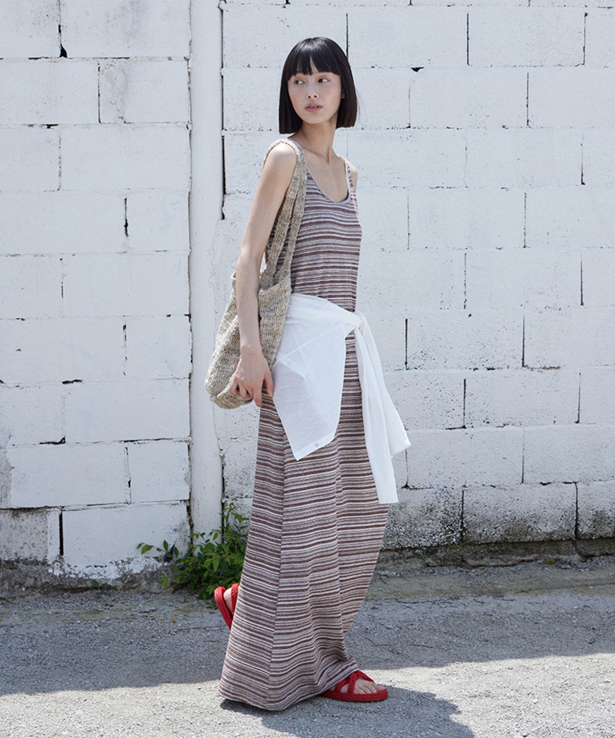 모노크롬(MONOCHROME) karen one-piece (stripe)