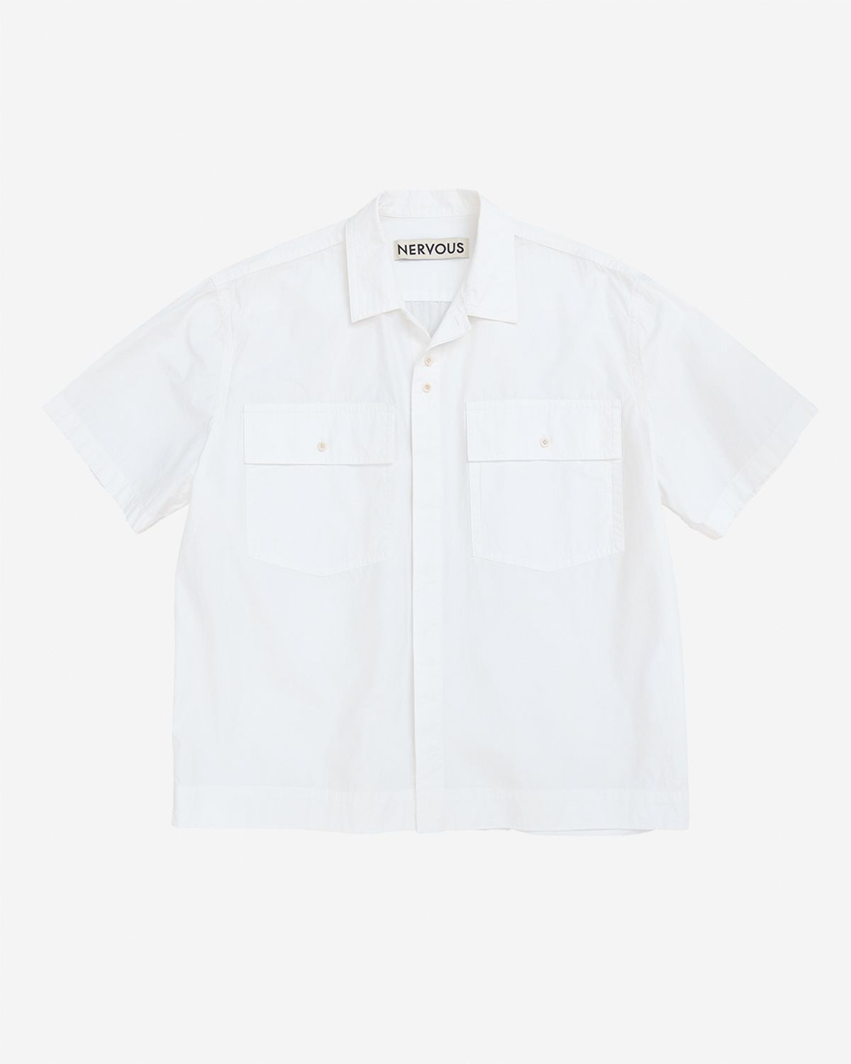 너버스(NERVOUS) SHORT SLEEVES SHIRT  _  white