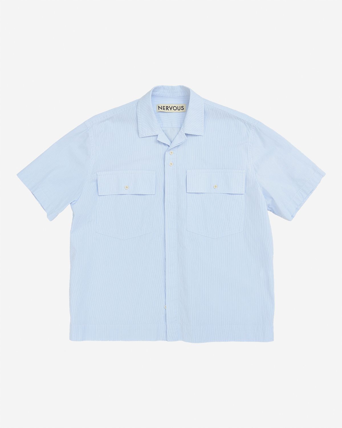 너버스(NERVOUS) SHORT SLEEVES SHIRT  _  blue stripe