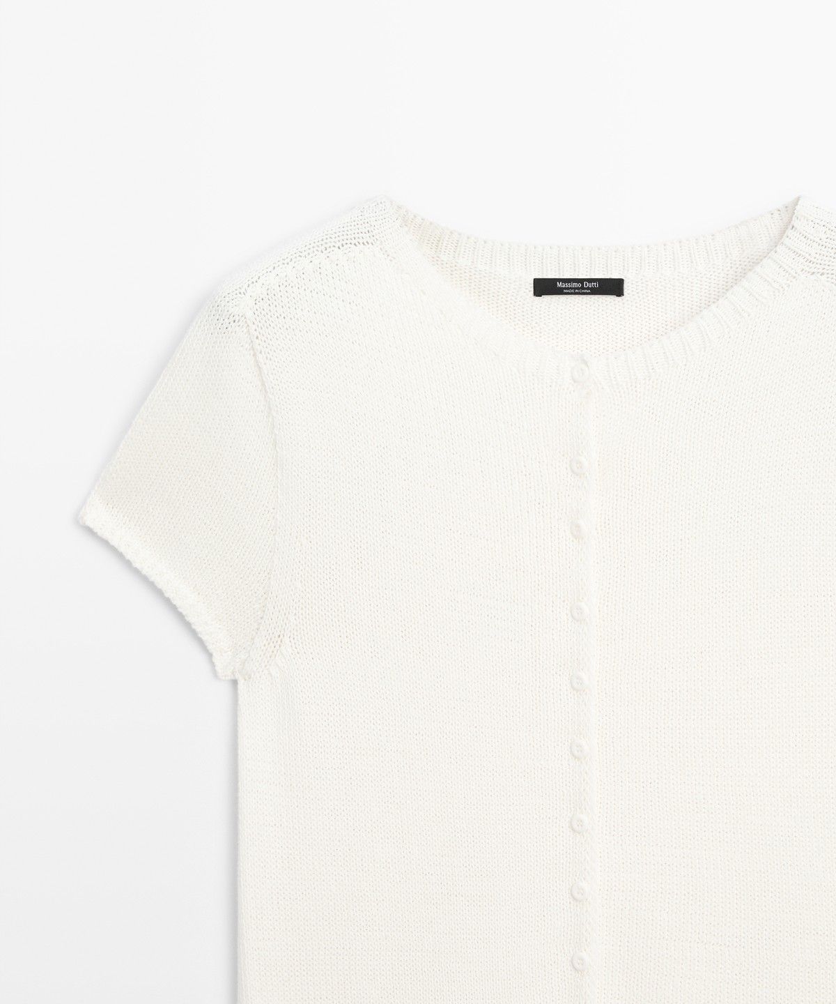 마시모두띠(MASSIMO DUTTI) 코튼 실크 블렌드 니트 가디건