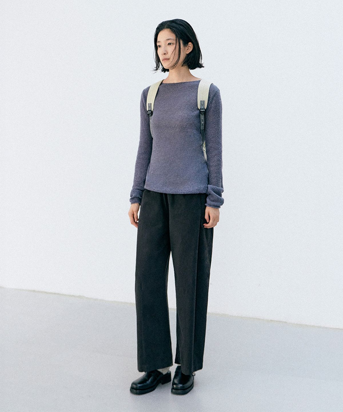 모노크롬(MONOCHROME) fei boucle pullover (purple)