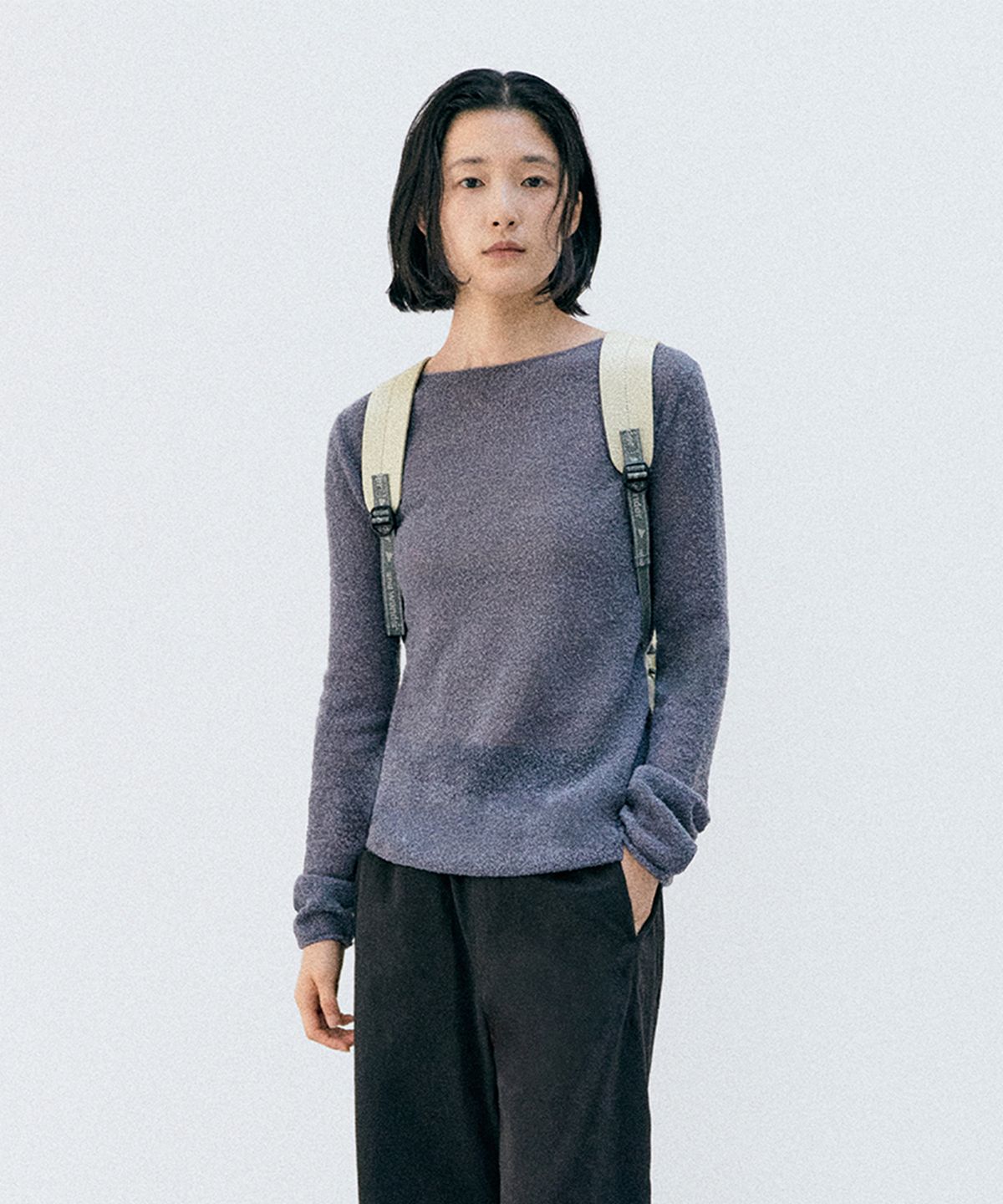 모노크롬(MONOCHROME) fei boucle pullover (purple)